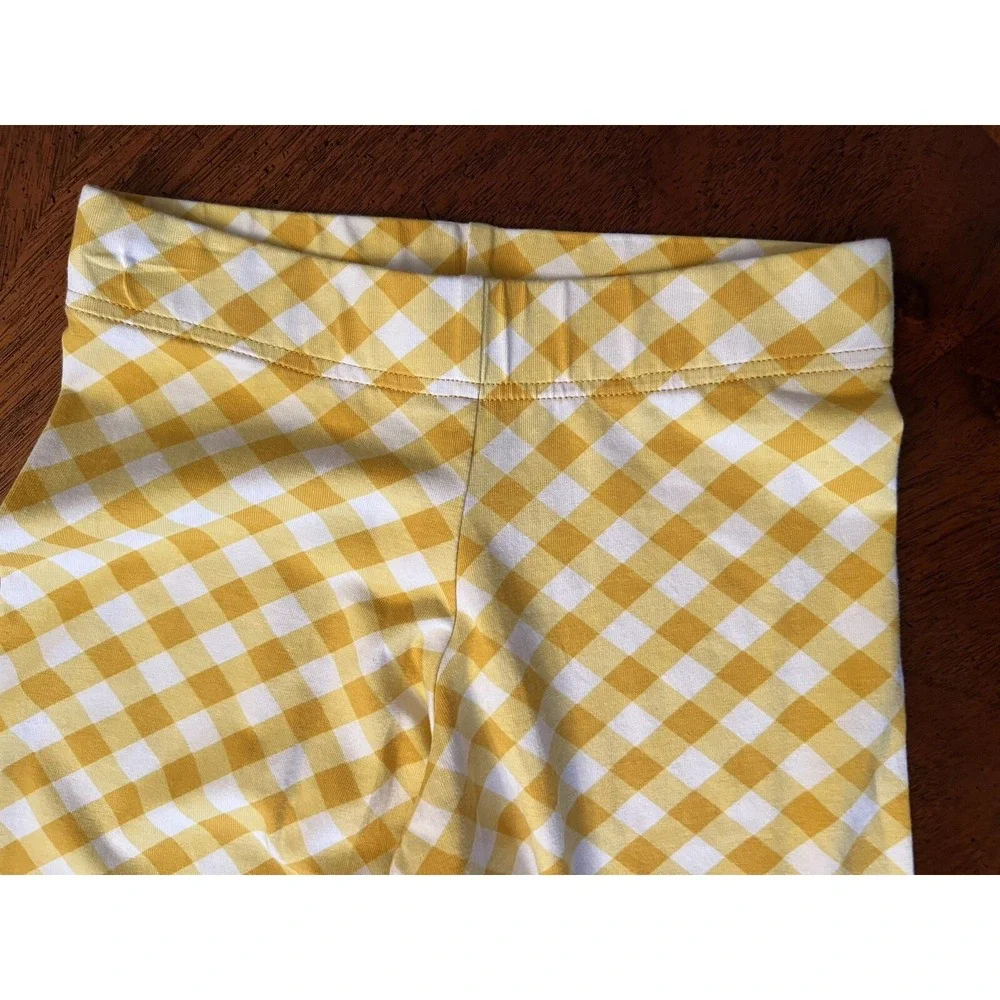 Serendipity‎ 9-10 Girls Yellow Checkered Leggings